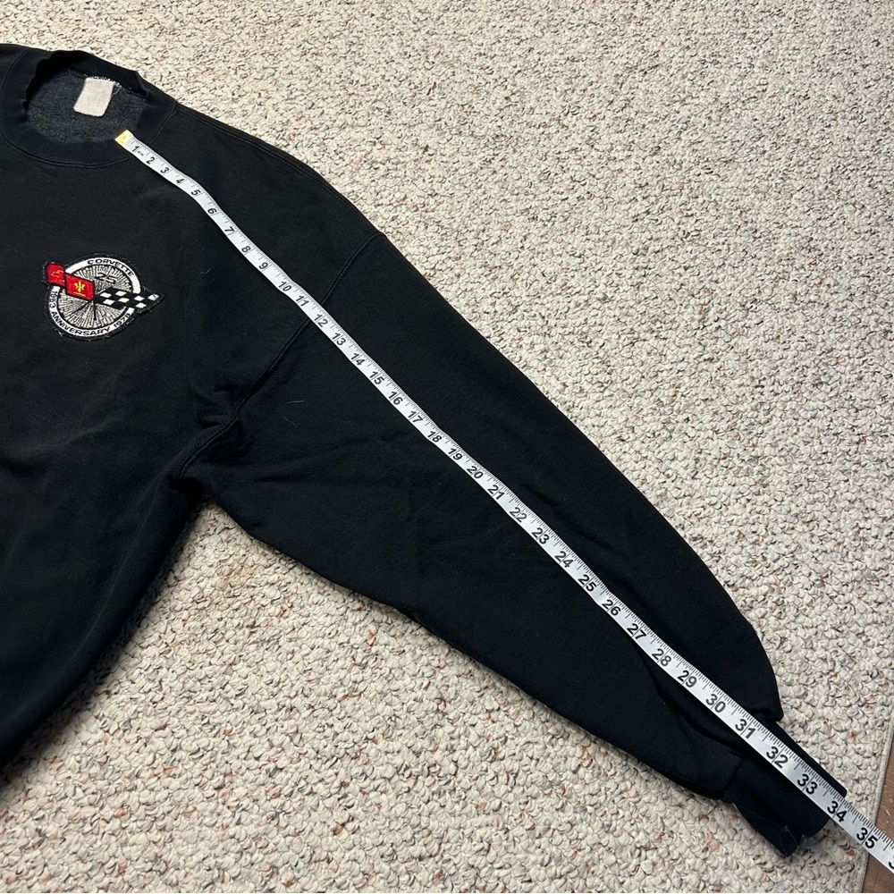 Vintage Corvette 25th Anniversary 1978 Crewneck Sweatshirt Men’s XL/XXL Black - Picture 6 of 7